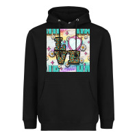 Black Leopard Love Hair And Mirror With Daisy Seamless Pattern Bbs Heavyweight Hoodie - BundleAndBundleShop