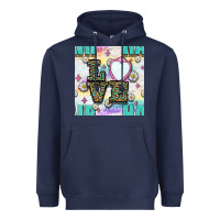 Navy Leopard Love Hair And Mirror With Daisy Seamless Pattern Bbs Heavyweight Hoodie - BundleAndBundleShop