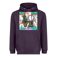 Plum Leopard Love Hair And Mirror With Daisy Seamless Pattern Bbs Heavyweight Hoodie - BundleAndBundleShop