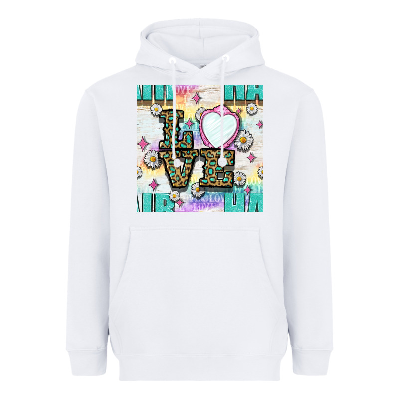 Leopard Love Hair And Mirror With Daisy Seamless Pattern Bbs Heavyweight Hoodie by BundleAndBundleShop | Teevron