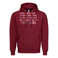 Burgundy roses are red Zipper Hoodie - MaliasSmallBusiness