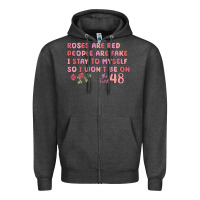 Roses Are Red Zipper Hoodie | Teevron
