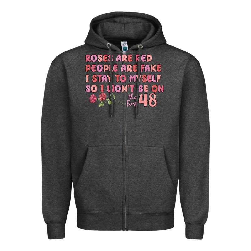 Roses Are Red Zipper Hoodie by MaliasSmallBusiness | Teevron