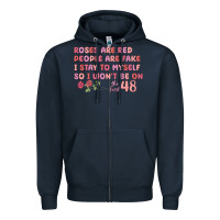 Navy roses are red Zipper Hoodie - MaliasSmallBusiness