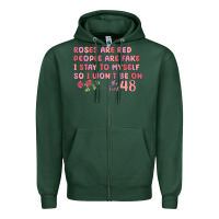 Sports Green roses are red Zipper Hoodie - MaliasSmallBusiness