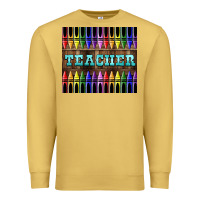 Antique Gold Teacher Crayons Tumbler Premium Sweatshirt - LillyAllenDesigns