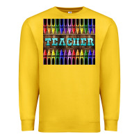 Lemon Teacher Crayons Tumbler Premium Sweatshirt - LillyAllenDesigns