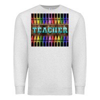 Oatmeal Heather Teacher Crayons Tumbler Premium Sweatshirt - LillyAllenDesigns