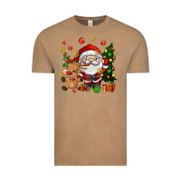 Vintage Coffee santa and reindeer Vintage Tee - AdoDesignShop