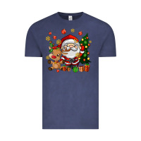 Vintage Denim santa and reindeer Vintage Tee - AdoDesignShop