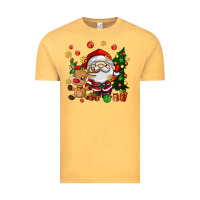 Vintage Mustard santa and reindeer Vintage Tee - AdoDesignShop