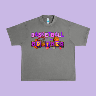 Basketball Brother Urban Heavy Tee Designed By Adodesignshop