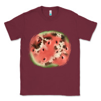 Burgundy watermelon cowhide patch3 Classic Tee - JahusDesignShop