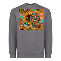 Storm cross sunflower butterfly Heavyweight Sweatshirt - JahusDesignShop
