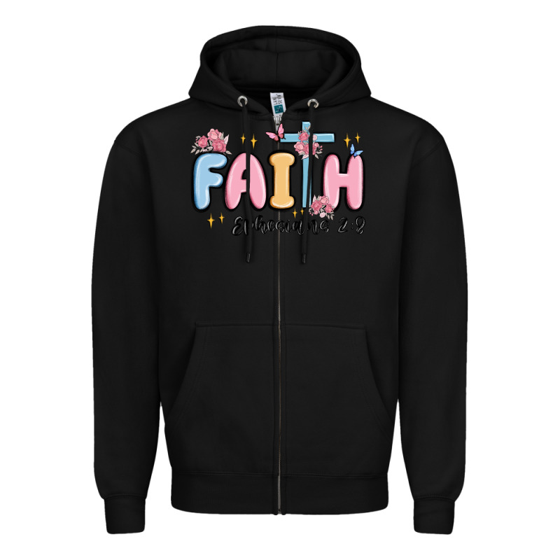 Faith Ephesians 2 8 Zipper Hoodie by MaliasSmallBusiness | Teevron