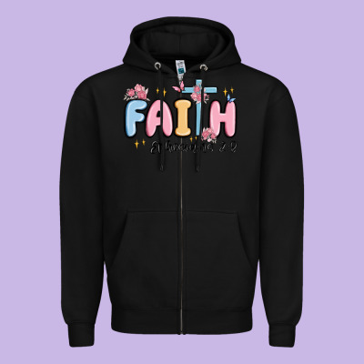 Faith Ephesians 2 8 Zipper Hoodie Designed By Maliassmallbusiness