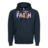 Navy faith ephesians 2 8 Zipper Hoodie - MaliasSmallBusiness