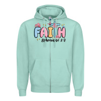 Seafoam faith ephesians 2 8 Zipper Hoodie - MaliasSmallBusiness