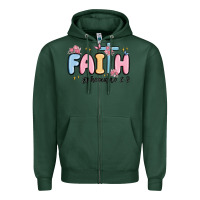 Sports Green faith ephesians 2 8 Zipper Hoodie - MaliasSmallBusiness