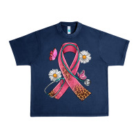 Navy Cancer Ribbon Stethoscope Daisy Butterfly Urban Heavy Tee - Artiststas