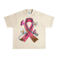 Cancer Ribbon Stethoscope Daisy Butterfly Urban Heavy Tee | Teevron