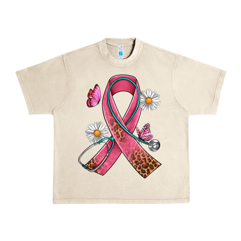 Cancer Ribbon Stethoscope Daisy Butterfly Urban Heavy Tee by Artiststas | Teevron
