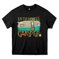 Black fifth wheel camper Heavy Core Tee - texasbilliewilder