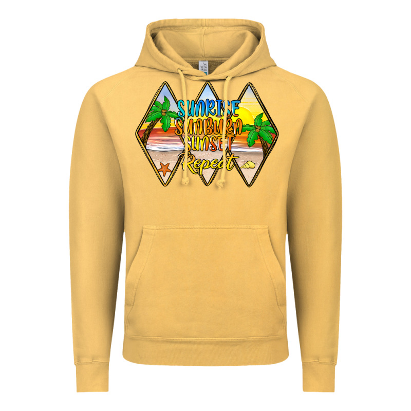 Sunrise Sunburn Sunset Repeat Vintage Hoodie by JahusDesignShop | Teevron