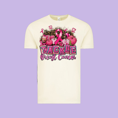 Tackle Breast Cancer With Pumpkin Vintage Tee Designed By Adodesignshop