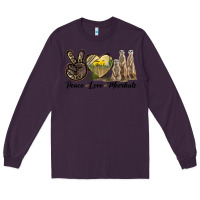 Plum Peace Love Meerkats Long Sleeve Tee - LillyAllenDesigns