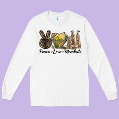 Peace Love Meerkats Long Sleeve Tee Designed By Lillyallendesigns