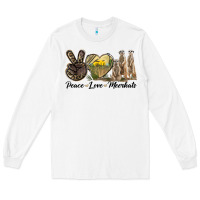White Peace Love Meerkats Long Sleeve Tee - LillyAllenDesigns