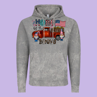 Home Of The Brave Vintage Hoodie Designed By Cowhidedigitalart