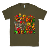 Army Green dia de los muertos Classic Tee - AdoDesignShop