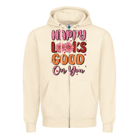 Sandshell happy looks good on you Zipper Hoodie - MaliasSmallBusiness