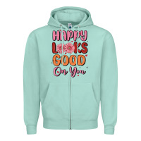 Seafoam happy looks good on you Zipper Hoodie - MaliasSmallBusiness