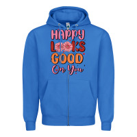 True Royal happy looks good on you Zipper Hoodie - MaliasSmallBusiness