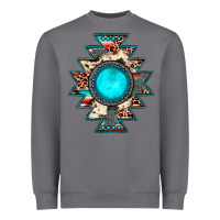 Storm aztec leopard turquoise gemstone Heavyweight Sweatshirt - JahusDesignShop