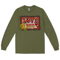 Army Green ladybug  love bug backround Long Sleeve Tee - BarkalooDesign