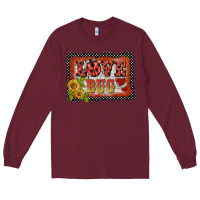 Burgundy ladybug  love bug backround Long Sleeve Tee - BarkalooDesign