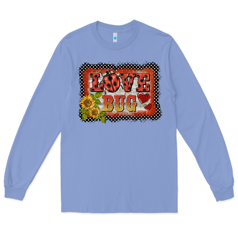 Ladybug  Love Bug Backround Long Sleeve Tee by BarkalooDesign | Teevron
