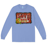 Colony Blue ladybug  love bug backround Long Sleeve Tee - BarkalooDesign