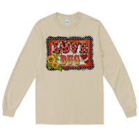 Mushroom ladybug  love bug backround Long Sleeve Tee - BarkalooDesign