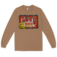 Toasted Coconut ladybug  love bug backround Long Sleeve Tee - BarkalooDesign
