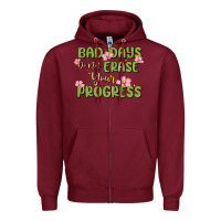 Burgundy mental health uplifting quote Zipper Hoodie - MaliasSmallBusiness