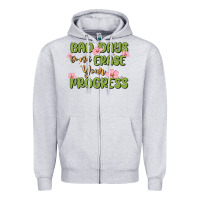 Heather Grey mental health uplifting quote Zipper Hoodie - MaliasSmallBusiness