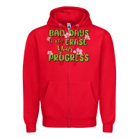 Red mental health uplifting quote Zipper Hoodie - MaliasSmallBusiness
