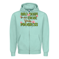 Seafoam mental health uplifting quote Zipper Hoodie - MaliasSmallBusiness