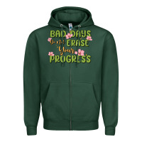 Sports Green mental health uplifting quote Zipper Hoodie - MaliasSmallBusiness