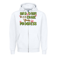 White mental health uplifting quote Zipper Hoodie - MaliasSmallBusiness